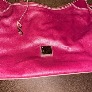 Leather Burgundy Dionysus & Bourke Shoulder Bag